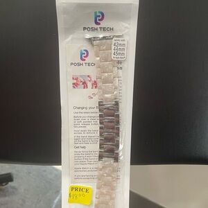 Posh Tech Pink and Silver Watch Band